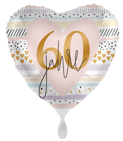 Folienballon - Creamy Blush 60 Jahre - ø 43cm
